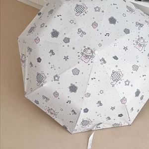 AE Fully automatic folding cat bed logo Fixed Cartoon umbrella for men and women sun protection dual-use for sun and rain