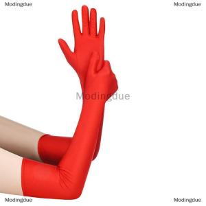 [COD] Modingdue High Elastic Spandex Sun Protection Gloves Party Nightclub Wedding Performance Black Gloves