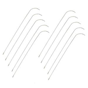 Multipurpose Alloy Beading 10 Pack Curved Tip Enhanced Hole For Glass Metal Beads Crafting Projects