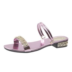 Size 35-42 Womens Fashion Low Heels Shoes Open Toe Flat Sandals Korean Edition Fairy Style Slippers