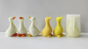 3D Cartoon Duck Silicone Mould Epoxy Resin DIYs Plaster Mold Desktop Decoration Soft Clay Handmade Soap Mold Decors