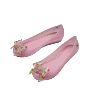 2022 Official Store Melissa Women Shoes Double Layer Big Bow Fish Mouth Inner Heightening Jelly Single Parent-Child ladies Shoe