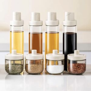 Gravity Oil Pot Glass Seasoning Spoon Bottle Oil Bottle Oil Dispenser Condiment Container Spice Jar