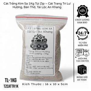 Cát Trắng Kim Sa Kim Tuyến Lấp Lánh 1Kg – Trang Trí Lư Hương Bàn Thờ Tài Lộc An Khang