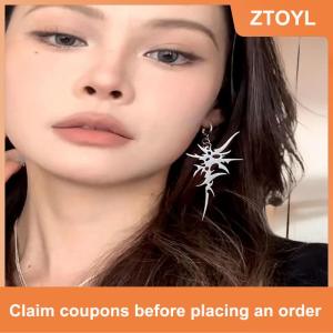 【ZTOYL】 Grunge thẩm mỹ không thường xuyên gai dangle Bông tai Y2K Punk retro thời trang đồ trang sức hình học cho phụ nữ Quà Tặng