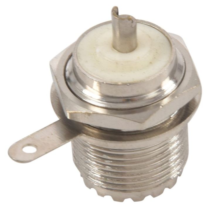 UHF Female To SO-239 Female RF Adapter - Flange Mount, In-Series Connector For Antenna Setup