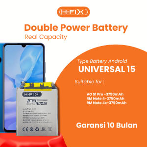 HFIX - Baterai Andorid Universal No. 015 Double Power Real Capacity