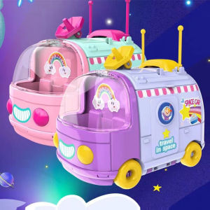 Cute Space Car Scene Play House Parent-Child Interactive Toys Space Car Changeable Scene Mode