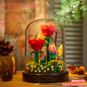 Mainan Balok Bricks Bunga (menerangi) DIY Anyelir Bunga Buket Nano Block Kreatif Untuk Flower Mainan
