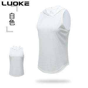 Luoke Hooded Vest for Womens Outdoor Fitness Training Running Quick Drying Vest Yoga Suit Top Sports Vest for Women