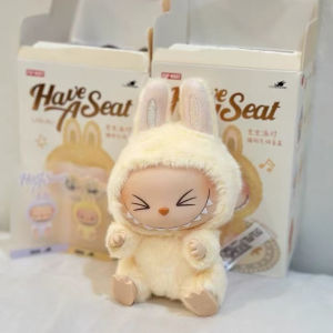 Hộp đồ chơi sưu tập Pop Mart labubu V1 Keychain búp bê 17cm Biển Muối dừa labubu mè đậu Đồ chơi nhồi bông ngồi xuống từ Hàn Quốc Thế hệ 1 + thế hệ thứ 2