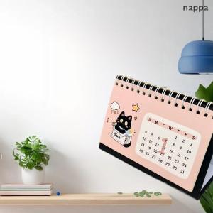 ✨[nappa] Năm 2026 của ngựa lịch nhỏ bàn sáng tạo lịch du lịch di động dễ thương mèo mẫu lịch để bàn trang trí trang trí