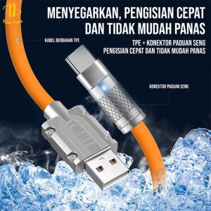 KABEL GAMERS HC-16 kabel data Super Fast Charging Model Putar/Rotasi 120W 6A Micro/Type C/Lightning