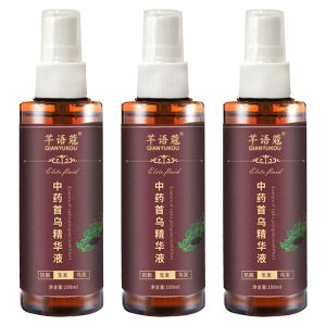 SG STOCK!!! Black Hair Serum Dyeing Spray Black Hair Growth Shampoo 100ml Polygonum Multiflorum Natural White Hair To Black Promote