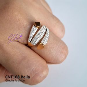 Cincin Titanium Ori Bella Mata Elegan Perhiasan Fashion Kualitas Premium Anti karat cnt168