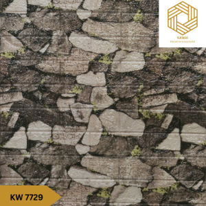 Kawaii Wallpaper - Wallpaper Dinding 3D Rock Brick / wallpaper 3D Foam 70cm x 77cm tebal 3mm High Quality