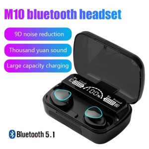 🎧【Ready stock】FREE Shipping+COD🎧 TWS NEW M10 Wireless Bluetooth Headset 5.3 Earphones Bluetooth Headphones with Mic Earbuds 3000Mah Charger Box LED Display Fone