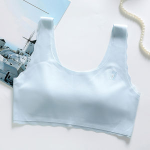 Maniyun 9-16Y Girls Training Bra Teenager Young Soft Seamless Vest Comfort Non-wired Bra 固定杯