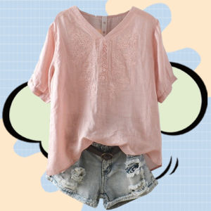 LH.Monday เสื้อแฟชั่นแต่งกระดุมหน้า ดีเทลปักดอกไม้หวานๆ สายมินิมอลห้ามพลาด แมทซ์ลุคไหนก็รอด