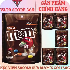 Kẹo socola sữa M&M milk chocolate nâu gói 180g