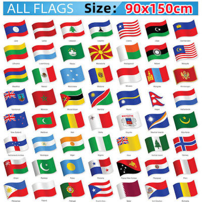 90x150cm 2026 World Cup Asia Malaysia Palestine Europe National Country Polyester Flag Banner Bender