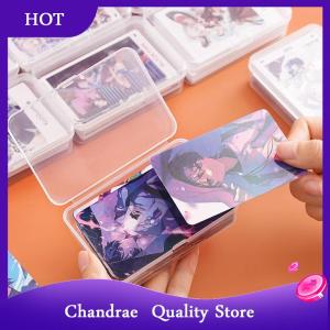 [Chandrae] New Transparent Plastic Storage Box Photocards Small Card Storage Box Desk Organizer Box Classification Box Stationery
