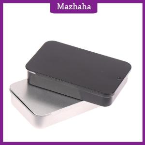 Mazhaha 80x50x15mm Mini Iron Box Slide Cover Storage Box Portable Tin Boxes Container