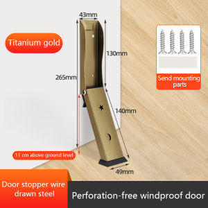 【✅SG stock】Door Stopper No punching Metal foot door stop Foldable Anti-collision Bumper Stop Windproof Blocker door handle protection