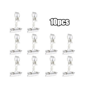 10pcs Label Tag Advertising Clips Price Label Clip Logo Paper Card Display Holder For Supermarket Store Advertising
