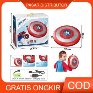 Mainan Anak WATER GUN CAPTAIN SHIELD Tameng Elektric Water Gun Anak Tameng Air Captain Amerika Elektrik Mainan Anak Perempuan - Mainan Anak Laki Laki