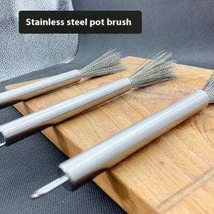 304 thép không gỉ chảo bàn chải bàn chải làm sạch nhà lò nồi bàn chải rửa bếp Bát bàn chải Thép Căng tin đồ dùng nhà bếp bàn chải
