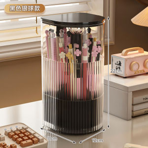 กล่องเก็บแปรงแต่งหน้า ที่เก็บแปรงแต่งหน้า มีฝาปิด  องศา สามารถเก็บปากกาก็ได้ ทำความสะอาดง่าย 2132
