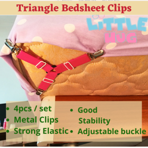 4 Pcs BedSheet Triangle Clip BedSheet Holder Bed Sheet Clip Clipper Gripper Mattress Clip Sofa Cover Clip Dining Table Cloth Bedside Hold