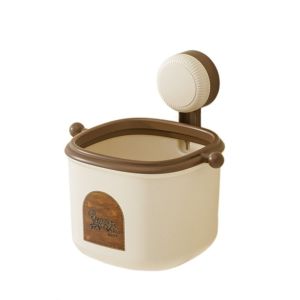 NIGHT PU Mid Ancient Style Suction Cup  Storage Box Wall Mounted Removable Sundries Storage Holder Multifunctional Space Saving Face Towel Storage Basket Washbasin