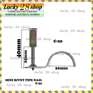 MINI RIVET PIPE CLAMP NAILS 100PCS CEILING FASTENER