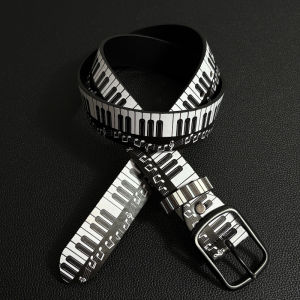 New Graffiti Piano Key Note Belt Y2K Summer Trendy Punk Harajuku Street Style Belt Creative Fun American Hot Girl Belt H260729