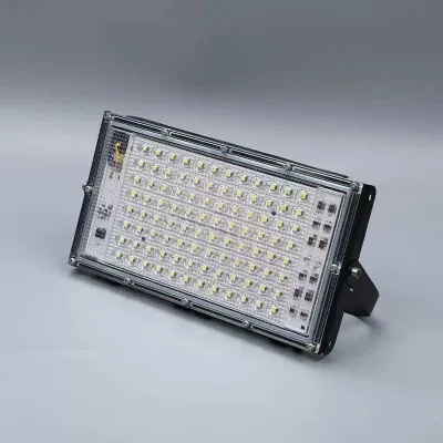 lampu Model Sorot Tembak LED Slim Flood Light waterproof SMD 50W putih