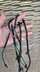 Tasbih Tijani Yuser Serat Emas Kehijauan