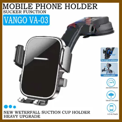 Phone Holder VANGO Va03 Holder Dashboard Kaca Mobil 360° Rotation Flexible Strong Suction CUP Car Holder Universal