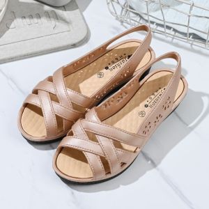 Free Shipping WomenS Summer Sandals With A Soft Sole Wedge Heel And Mid-Heel Design Featuring A Non-Slip And Wear-Resistant Sole A Stylish Appearance A Comfortable Platform Sole And A Versatile Ultra-Soft Feel
