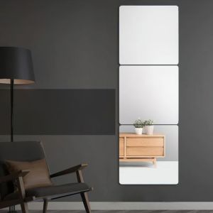 [HCM] Gương treo Dán Tường toàn thân chống vỡ soi  dán tủ quần áo hình vuông 20*20cm -Joyee