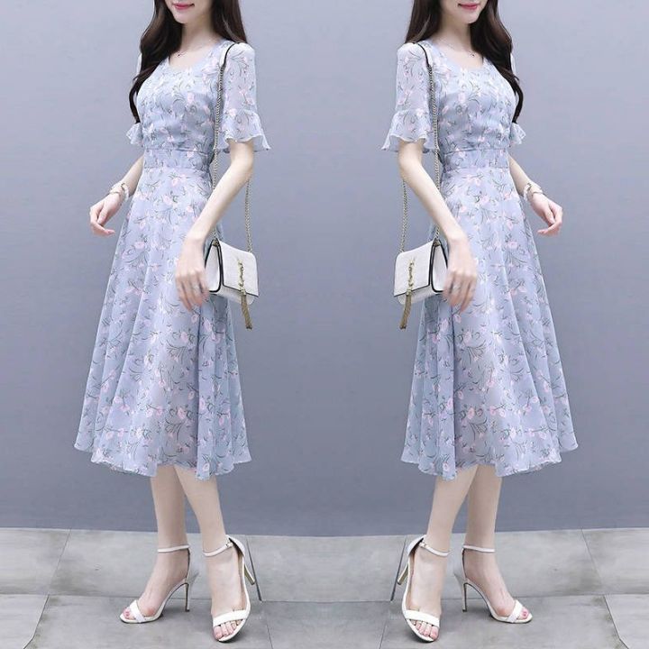 Ice Silk Dress 2023 Summer New Waist Slim Dress Korean Fashion Short ...