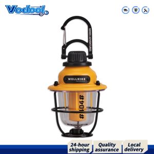Portable Vintage LED Tent Lantern with Adjustable Brightness for Outdoor Camping and Fishing
