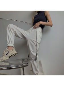 (Cle)Alisa.Sonya Womens with Pockets Pants Solid Color Loose Sport with Pocket Casual Sweatpants Trousers