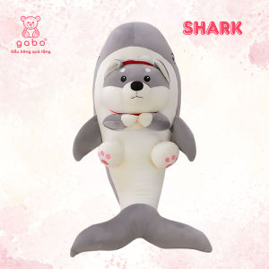 gấᴜ nhồi bông Cá Mập Mặt Chó Husky Cá Mập Mặt gấᴜ có khoá kéo gối ôm cho bé hình thú quà tặng cute K3T3