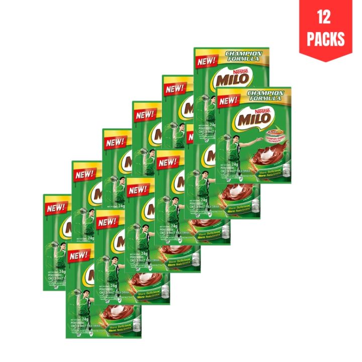 Milo Powdered Choco Malt Milk Drink 24g (12 sachets) | Lazada PH