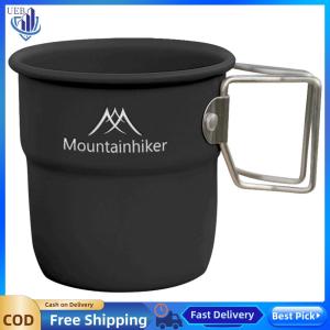 [Ueb Wholesale Center]300ml Outdoor Camping Mug with Foldable Handle Picnic Water Mug Lightweight Camping Cup for Tourist Trekking Hiking