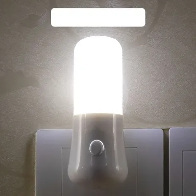 【Free Shipping】Creative LED Night Light Plug-in Control Sensor Bedroom Bedside Corridor Light
