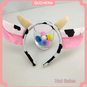 GUCHEN4🎀 Băng Đô Tai sừng sữa bò Sáng Tạo Trang phục hóa trang động vật băng đô băng đô đạo cụ tiệc tùng