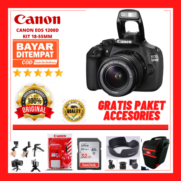 CANON EOS 1200D KIT 18-55MM IS II TERLARIS Lazada Indonesia